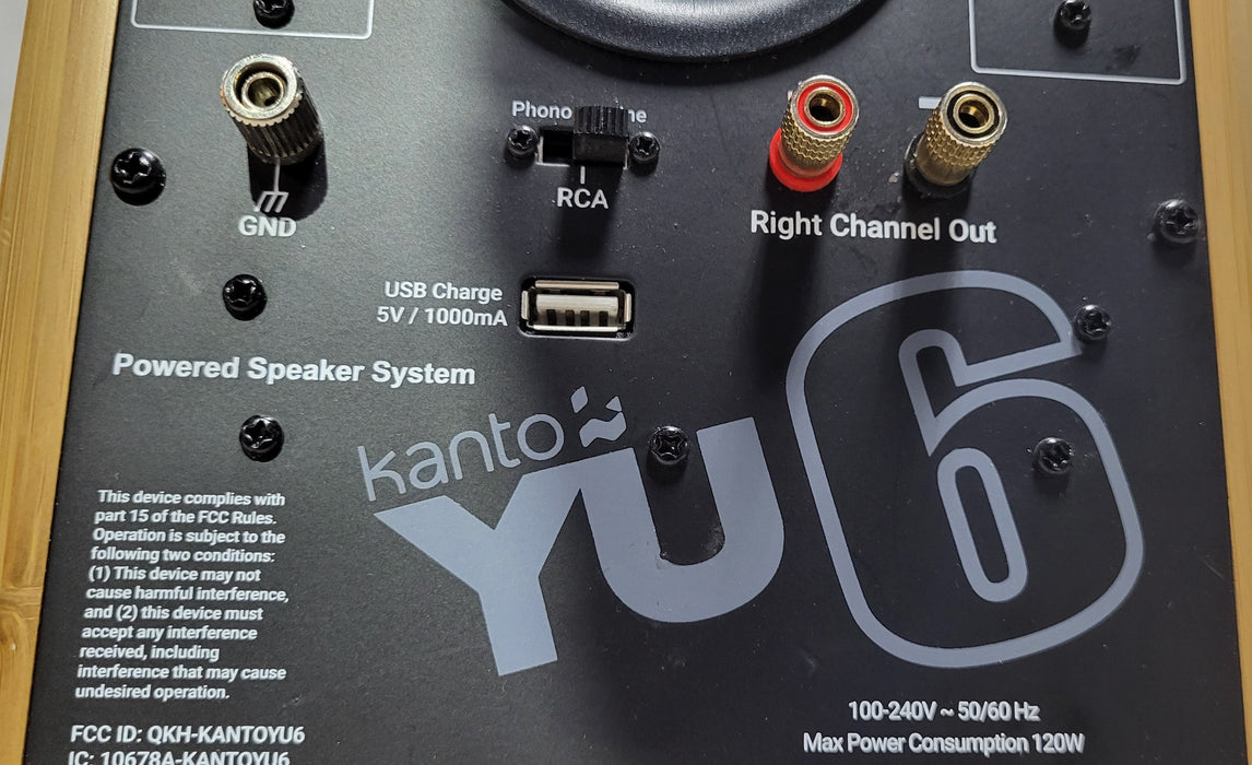 Kanto YU6 Powered Bookshelf Speaker –  Channel Speaker (Single Unit) For Parts