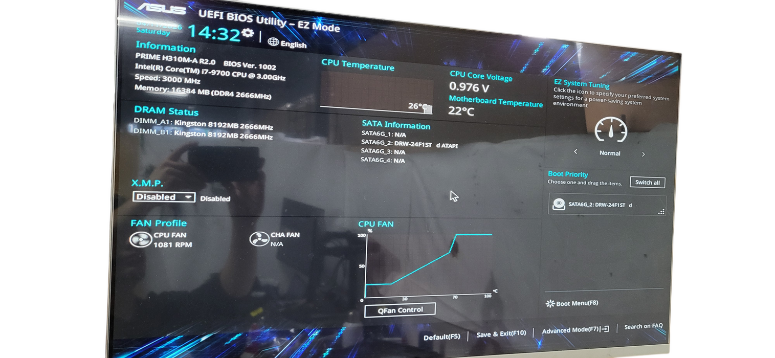 Custom PC i7-9700 CPU | 16GB DDR4 | No HDD | Prime H310M-A | READ