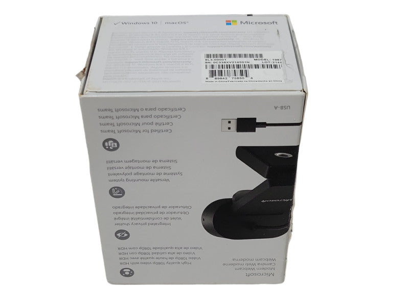 Open-Box Microsoft Modern Webcam Black Model 1987 _