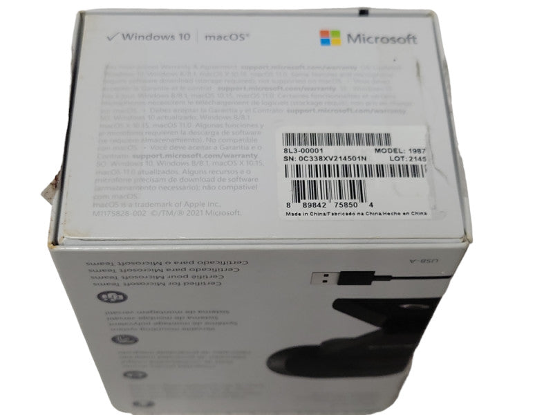 Open-Box Microsoft Modern Webcam Black Model 1987 _