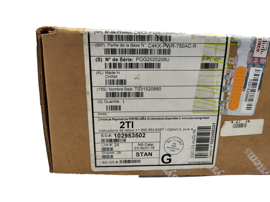 New Sealed Cisco C4KX-PWR-750AC-R Power Supply Unit