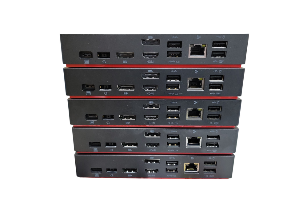 LOT of 5x Lenovo ThinkPad LDA-KP Universal USB-C Docking Station