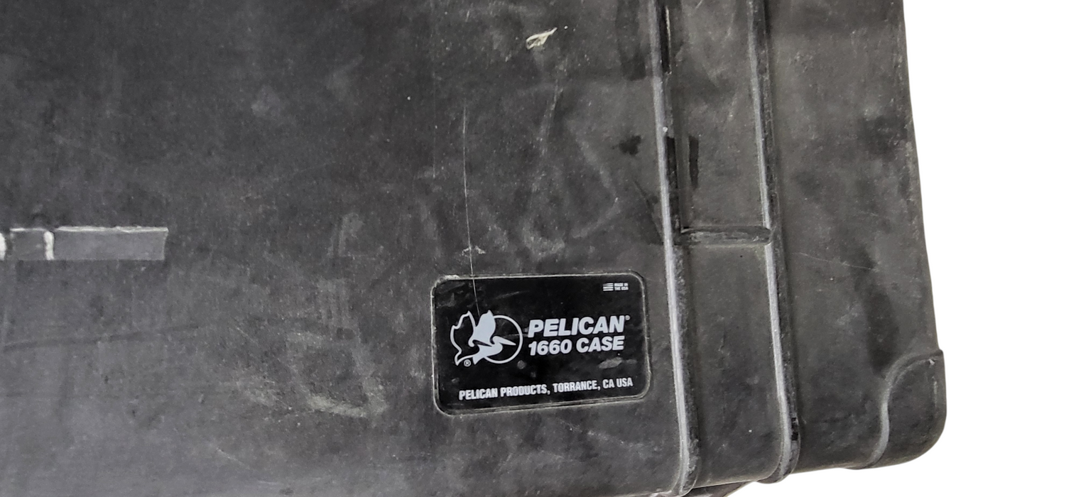 Pelican 1650 Protector Case Black Rolling Waterproof