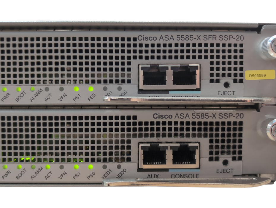Cisco ASA5585-X 8-Port GbE Firewall Security Appliance w/ 2x ASA5585-SSP-20