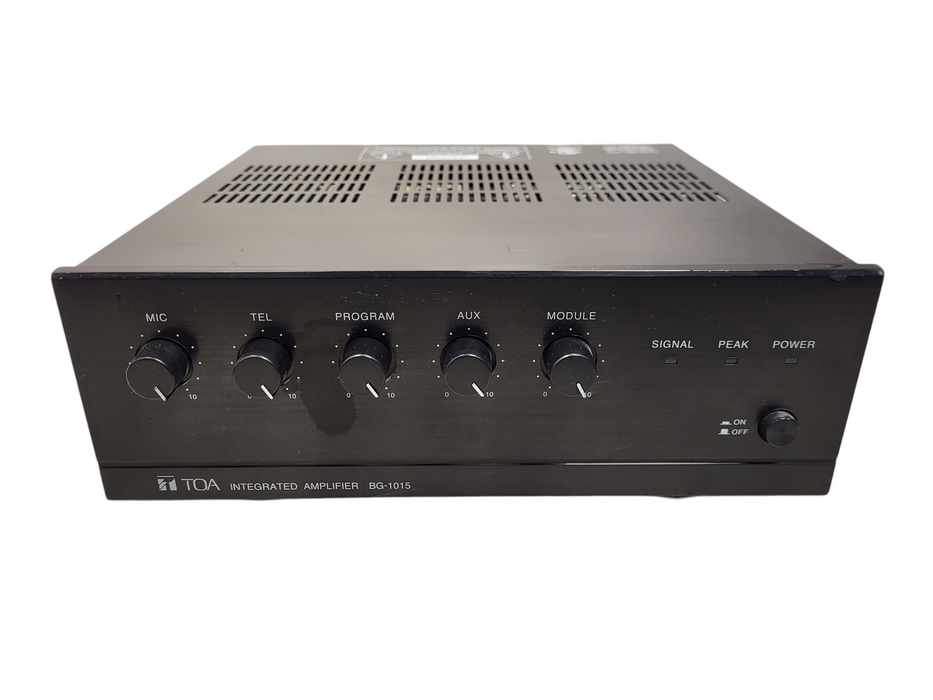 TOA BG-1015 Integrated Mixer Amplifier Output Rated 15W - 5 Channel