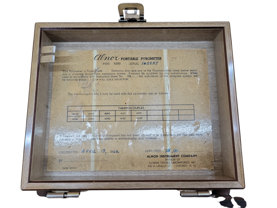 Alnor Portable Pyrometer 4200, Vintage, Pneumatic Airflow Tester