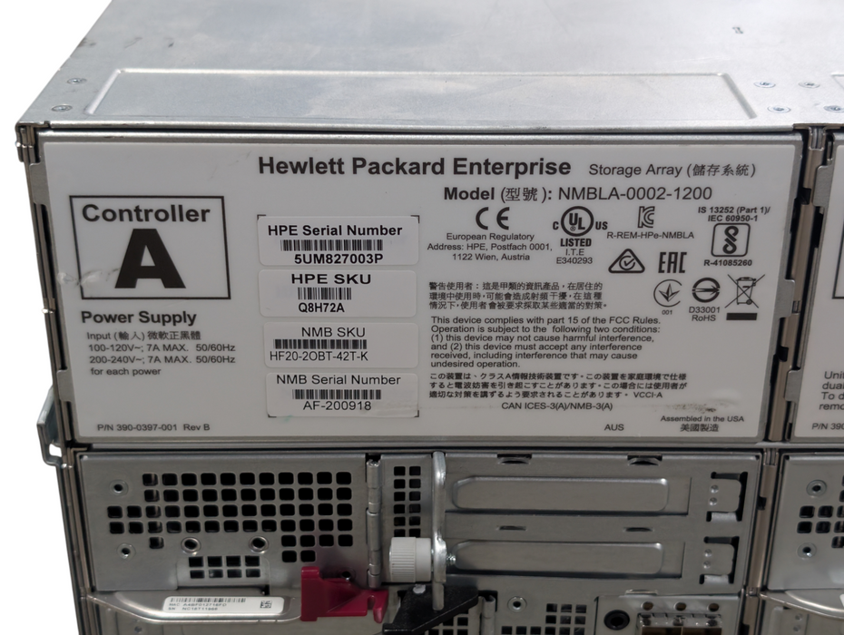 HPE Nimble Storage HF20 High Performance SAN 2x Controllers 24 Bay