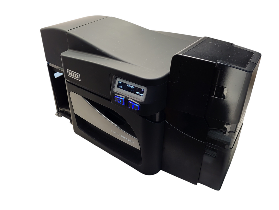 HID DTC4500E FD Card Printer 055100 No AC/Ribbon