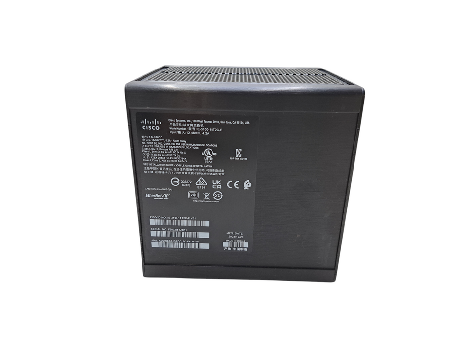 Cisco IE-3100-18T2C-E Catalyst IE3100 Rugged Series Network Essentials Switch