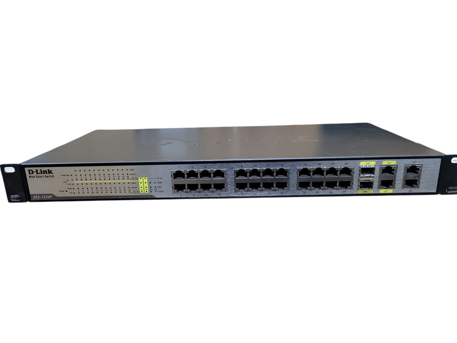 D-Link DES-1228P 24 Ports External Ethernet Switch READ
