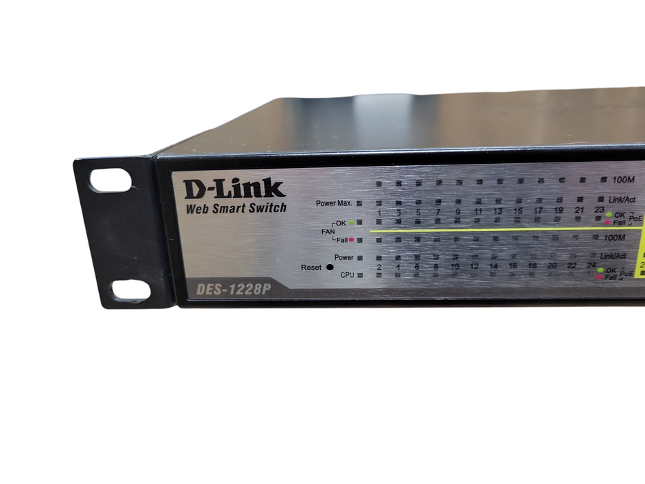 D-Link DES-1228P 24 Ports External Ethernet Switch READ
