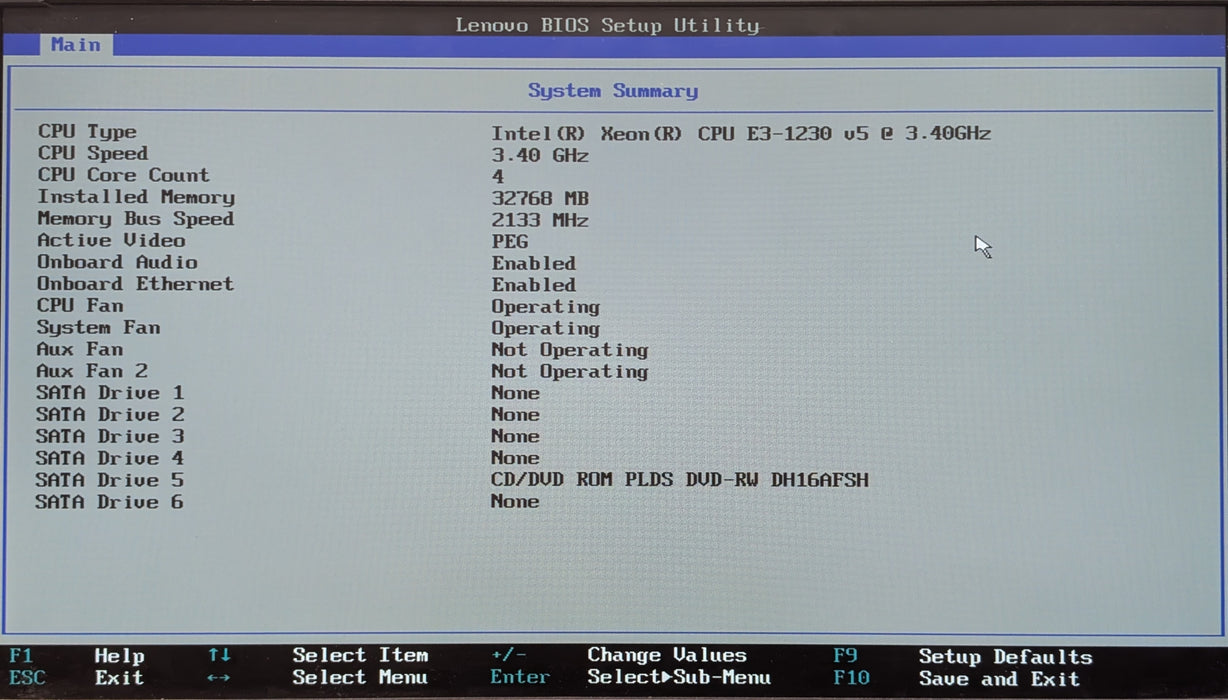 Lenovo ThinkStation P310 SFF, Xeon E3-1230v5 3.40GHz, 32GB DDR4, No HDD, K1200