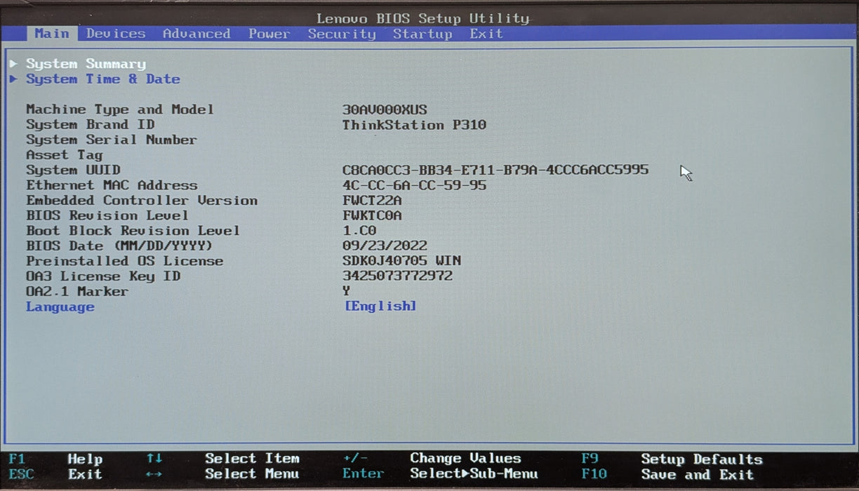 Lenovo ThinkStation P310 SFF, Xeon E3-1230v5 3.40GHz, 32GB DDR4, No HDD, K1200