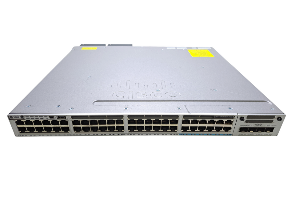 Cisco WS-C3850-12X48U-E 48 Port (12 mGig 36 Gig) UPoE Switch w/ C3850-NM-4-10G