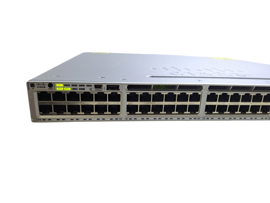 Cisco WS-C3850-12X48U-E 48 Port (12 mGig 36 Gig) UPoE Switch w/ C3850-NM-4-10G