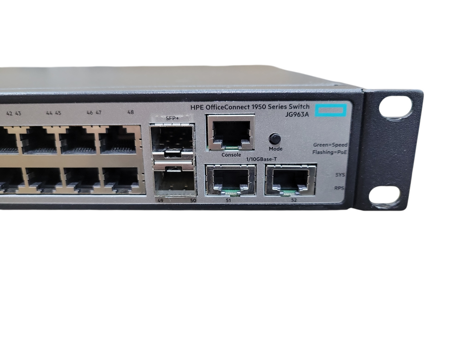 HPE JG963A OfficeConnect 1950-48G-2SFP+ 2XGT-PoE+ Switch