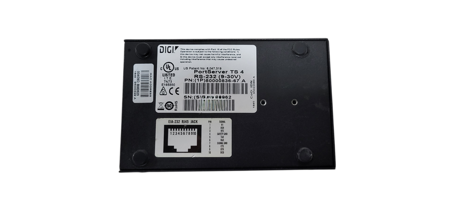 Digi PortServer TS4 Serial Console Server 4-Port RS232 – 1P50000836-67
