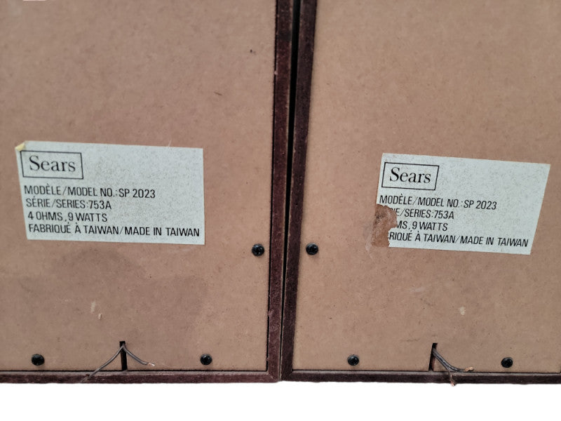Pair of Vintage Sears Wooden Speakers SP 2023 Series: 735A