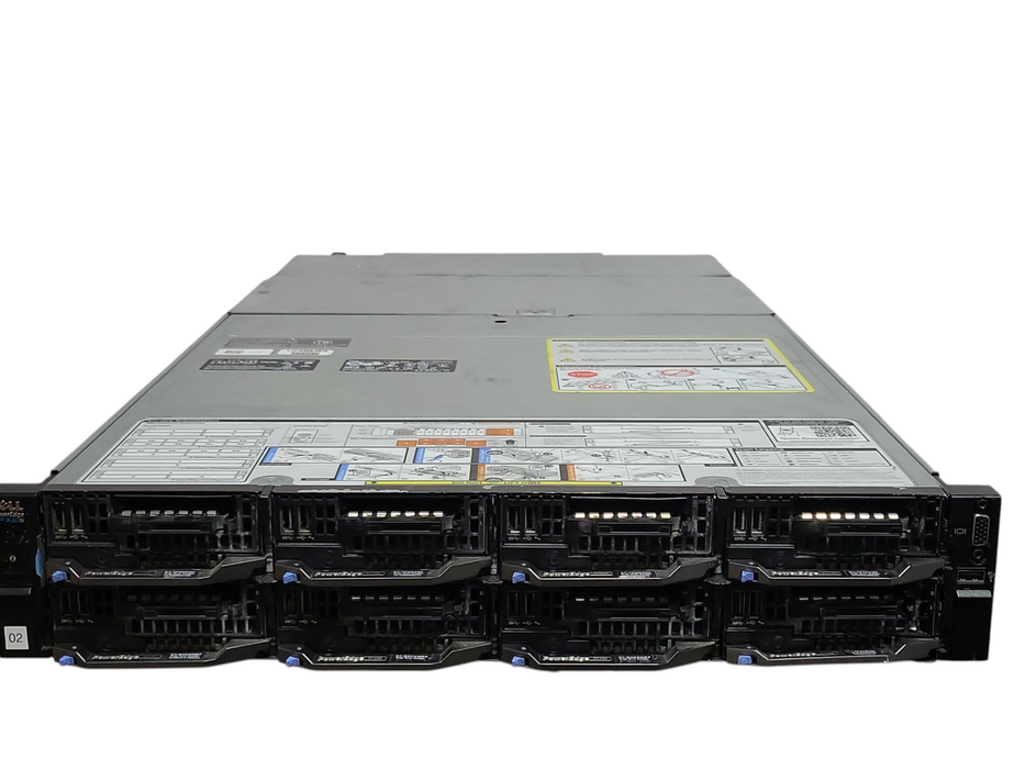 Dell PE FX2S 2U High Density 8 Node Server 16x Xeon E5-2640 v4 128GB DDR4 2x PSU