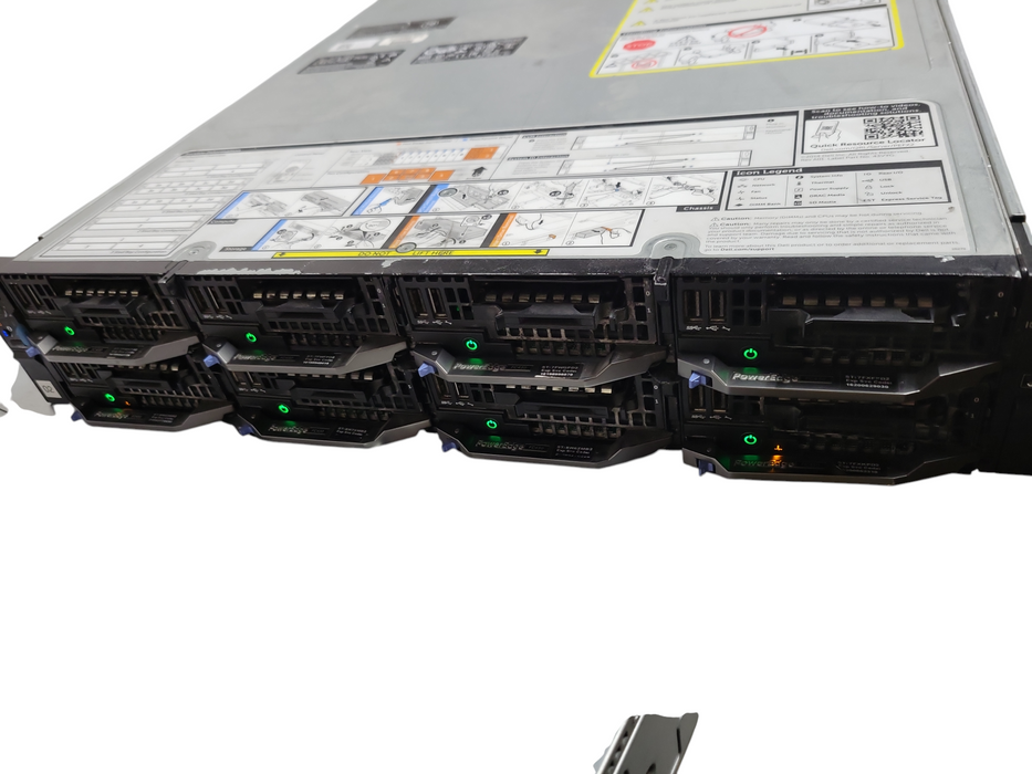 Dell PE FX2S 2U High Density 8 Node Server 16x Xeon E5-2640 v4 128GB DDR4 2x PSU