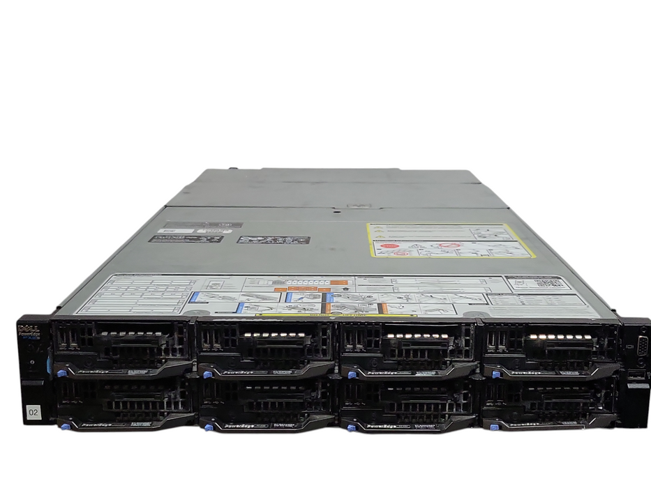 Dell PE FX2S 2U High Density 8 Node Server 16x Xeon E5-2640 v4 128GB DDR4 2x PSU