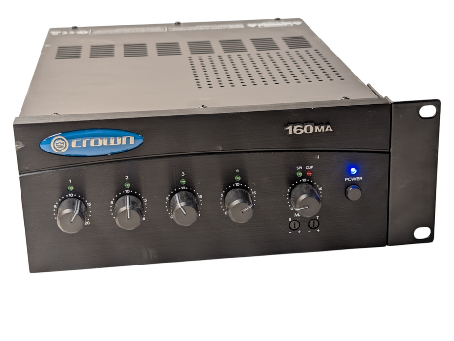 CROWN 160MA Mixer Amplifier 4 Channel 60W 100V 70V 8Ohm Outputs