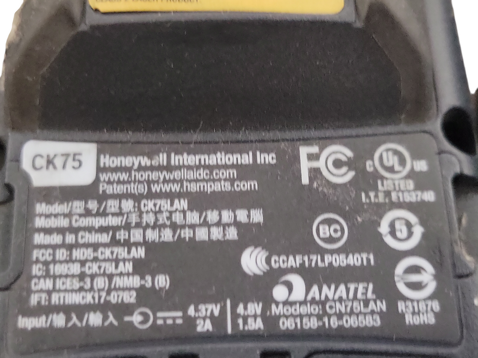 Lot of 5x Honeywell CK75LAN Mobile Computer, No battery, READ