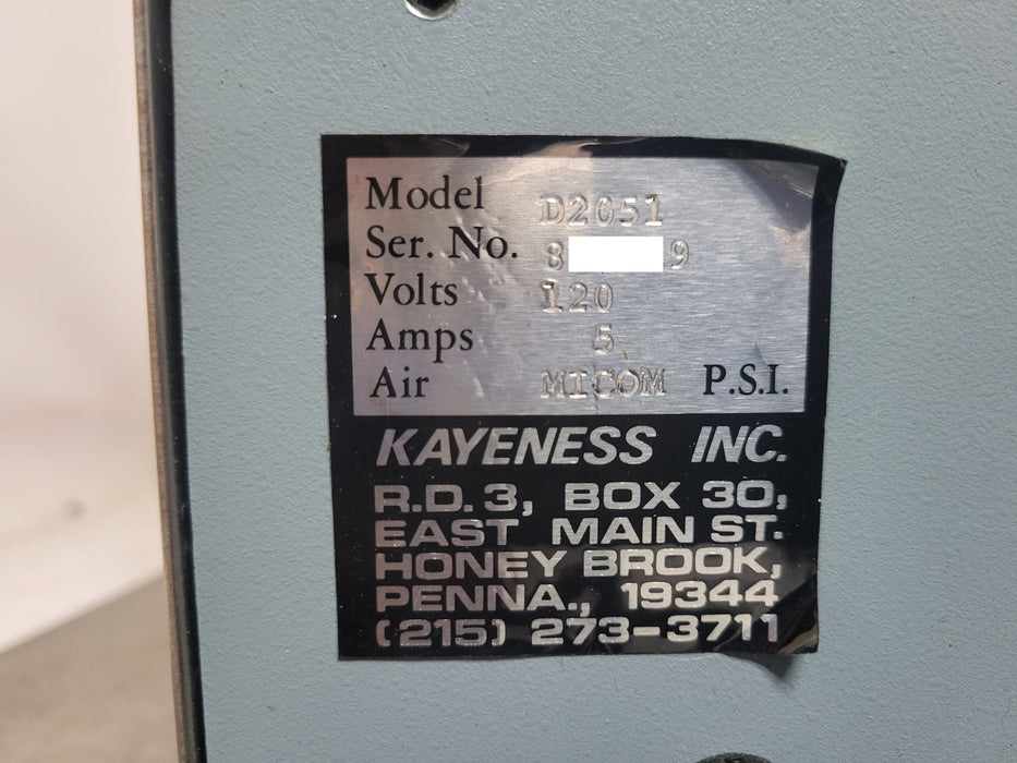 Kayeness D2051 Plastometer Melt Flow Tester, Powers on, READ