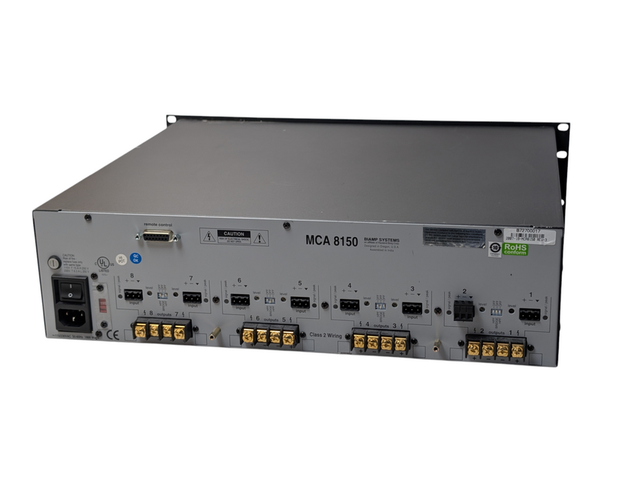 BIAMP MCA 8150 8 Channel Power Audio Amplifier Please READ