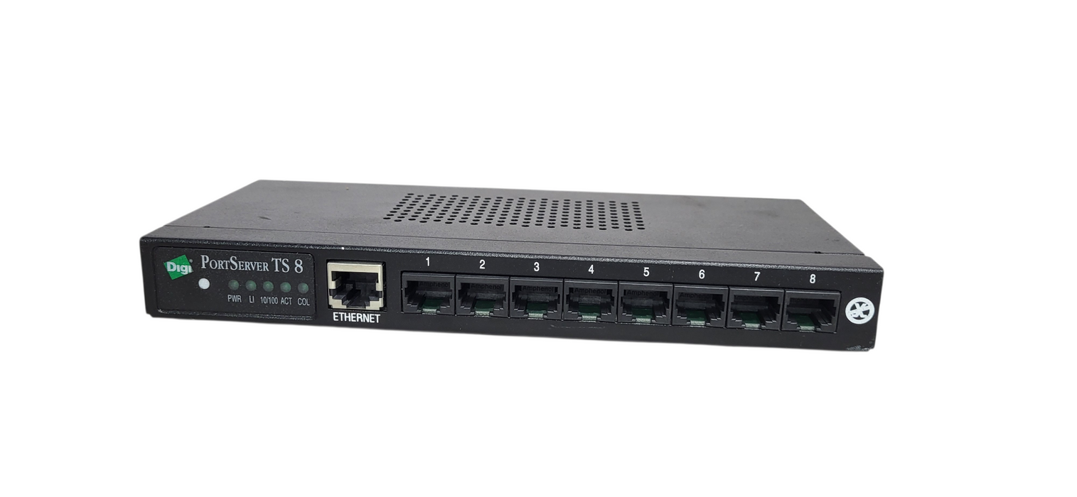 Digi PortServer TS8 8-Port Serial Console Serverq P/N 50001208-01