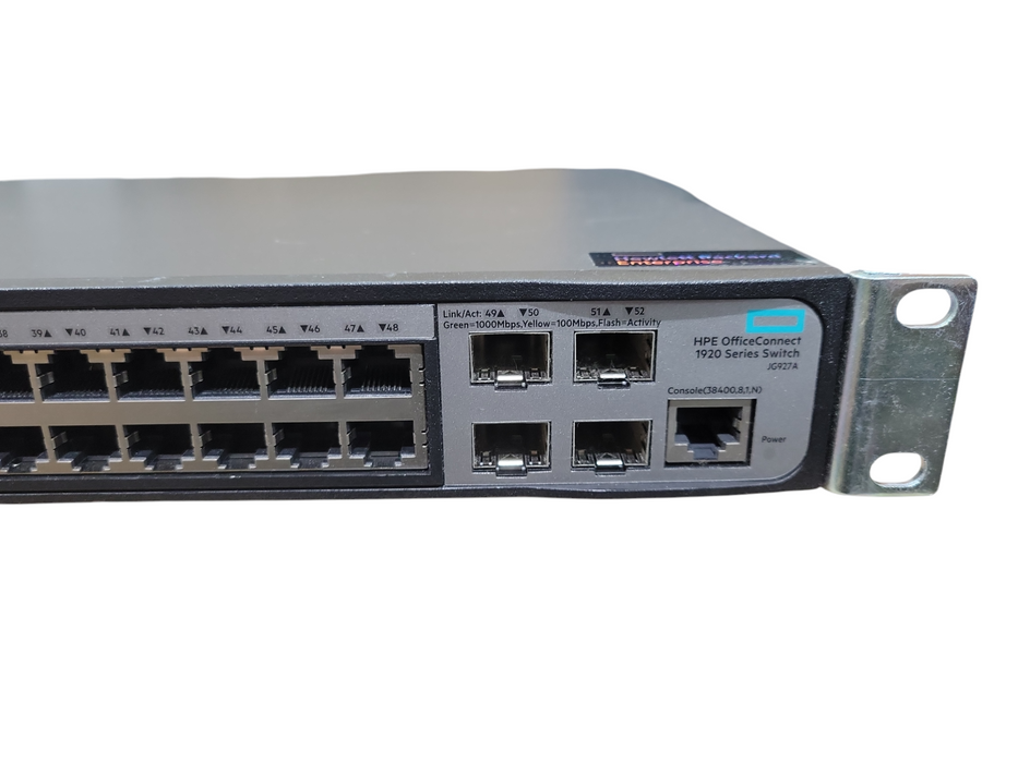 HP OfficeConnect 1920-48G POE+ JG927A 48-Port Gigabit Managed Ethernet Switch