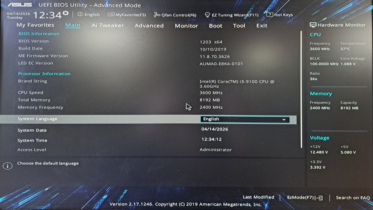 Custom SFF PC | Asus PRIME B365M-A, Intel Core i3-9100 CPU, 8GB DDR4, 256GB NVMe