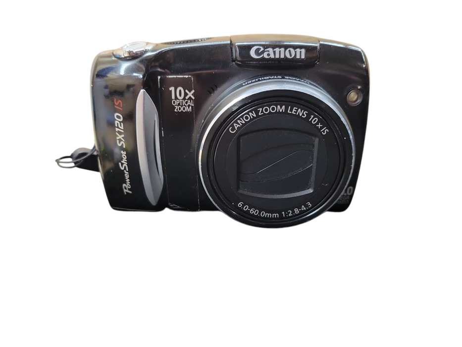 Canon PowerShot SX120 IS 10x Optical Zoom 10MP Black Digital Camera