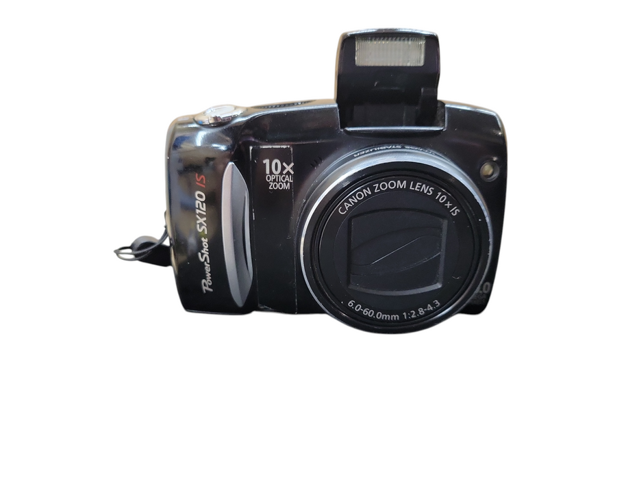 Canon PowerShot SX120 IS 10x Optical Zoom 10MP Black Digital Camera