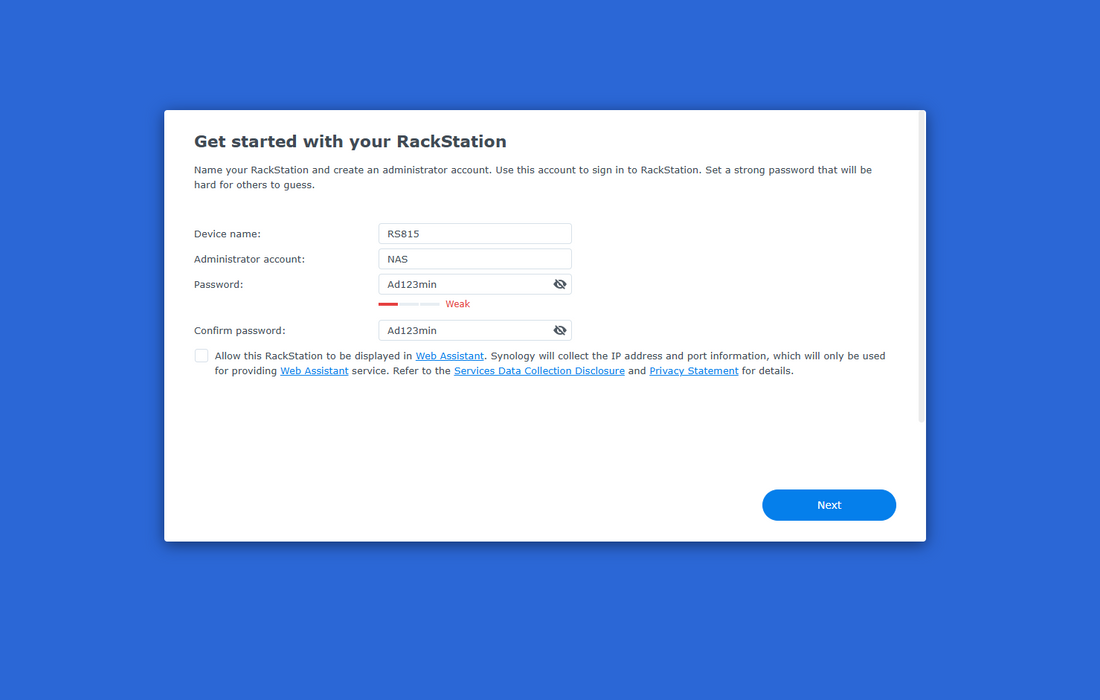 Synology Rackstation RS815+ 4 Bay Rack NAS w/ 4x 2TB HDDs