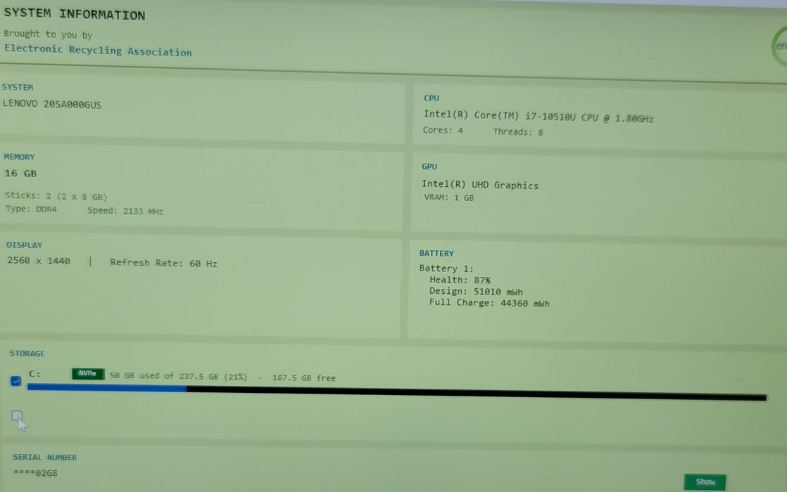 Lenovo ThinkPad Yoga Gen 5 14" i7-10510U 16GB DDR4 256GB NVMe