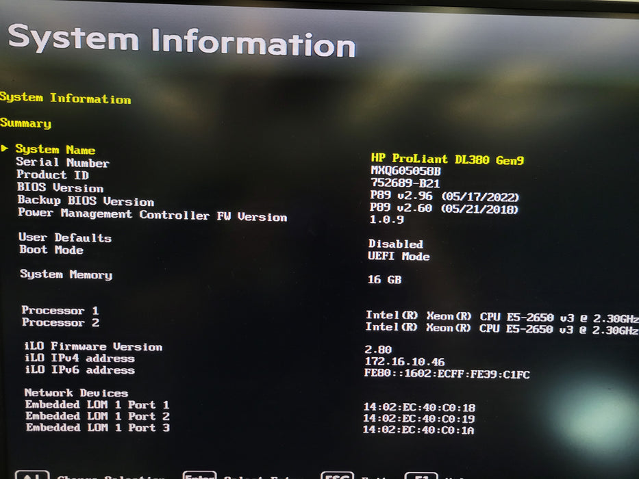 HP ProLiant DL380 Gen9 - 2x Xeon E5-2650 v3 16GB DDR4 P440ar 2x800W PSU