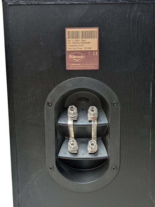 Pair of Klipsch RB61 2-Way 8 Ohm Bookshelf Speakers PLEASE READ