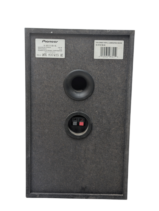 Pair of Pioneer S-H151B-K Small 2 Way Bookshelf Speaker