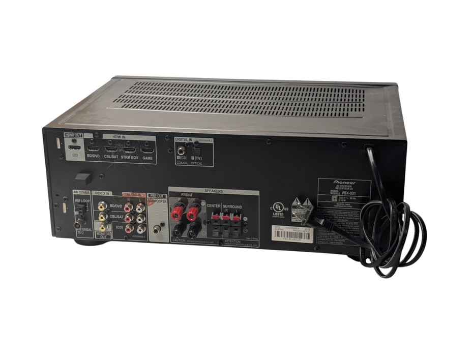 Pioneer AV Receiver VSX-531 5.1 Channel Receiver 4K HDMI Bluetooth