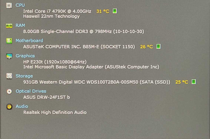Custom PC/ASUS B85M-E, i7-4790K 4.00GHz, 8GB DDR3, 1TB 2.5\\" SSD, WiFi