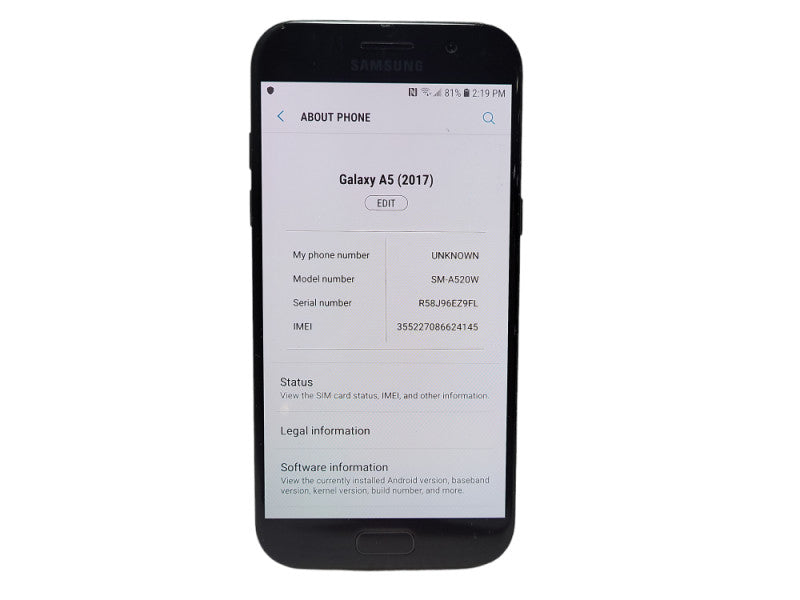 Samsung Galaxy A5 2017 32GB SM-A520W READ                        Q$
