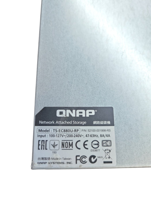 QNAP TS-EC880U-RP 8-Bay Diskless NAS Server SATA (32GB RAM) (READ) %