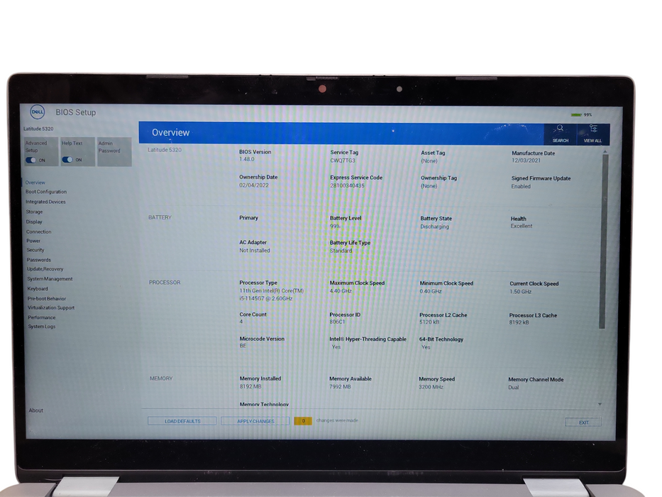 Dell Latitude 5320 TOUCH , i5-1145G7 2.60GHz, 8GB DDR4, 256GB NVMe READ