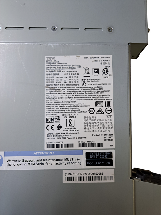 IBM TS2900 LTO-8 Tape Autoloader 6171-S8H SAS LT0-8 Drive