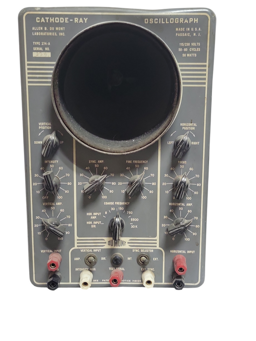 DuMont Labs, Allen B Cathode-Ray Oscillograph 274A