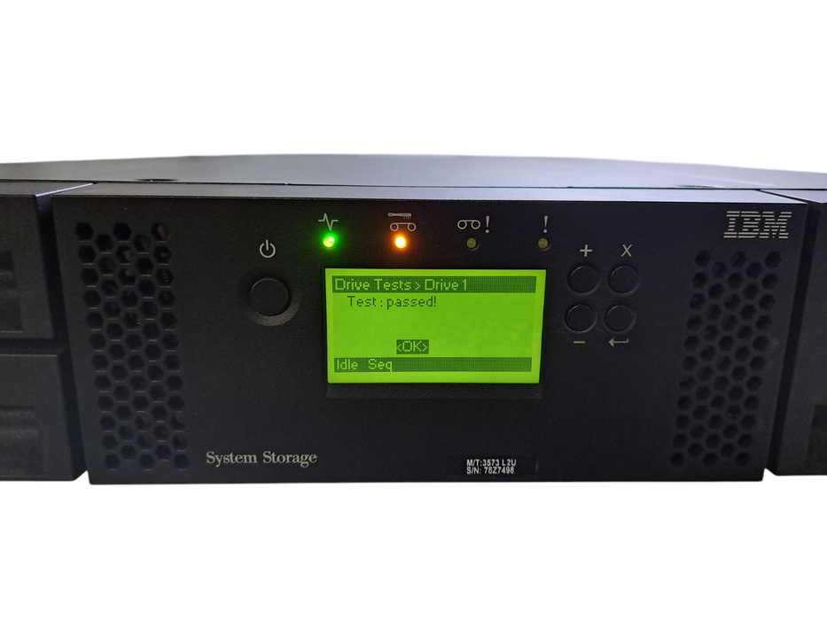 IBM 3573-L2U TS3100 Autoloader Tape Drive Library w/ LTO-4-H & LTO-6-H