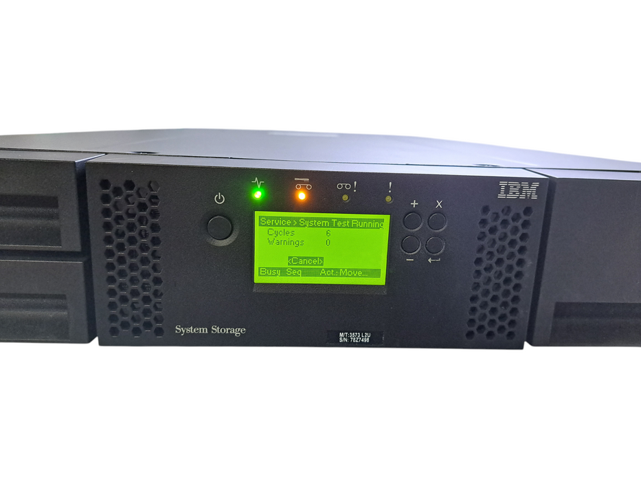 IBM 3573-L2U TS3100 Autoloader Tape Drive Library w/ LTO-4-H & LTO-6-H
