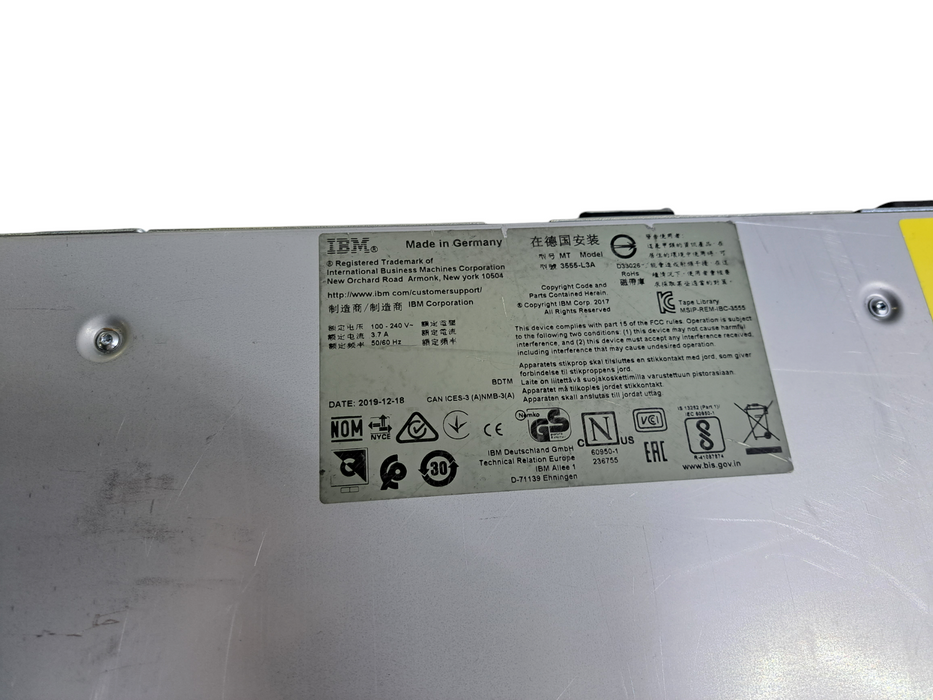 Dell EMC ML3 Automated Tape Library 3555-L3A NO LTO Drives | Dual PSU