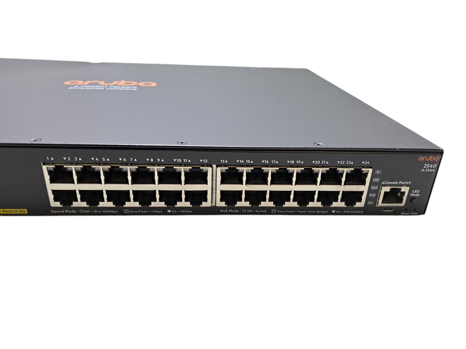 HPE Aruba 2540 24x-1GbE PoE+ 4x-1/10GbE SFP+ Network Switch JL356A